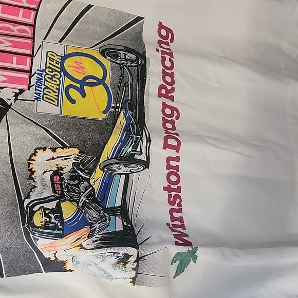 1990s Vintage Med 30th Winston Drag Racing Single Stitch T-Shirt by Top Eliminat - Picture 3 of 7